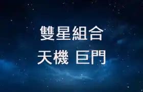 天機巨門職業|雙星組合 – 天機巨門